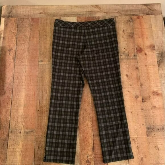 Erica Taylor women's size XL Stich Fix black and grays plaid pants - Picture 8 of 10
